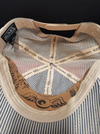 Gorra Von Dutch Rayas Azul y Beige Talla única