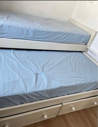 Cama nido 90 cm madera pino blanca