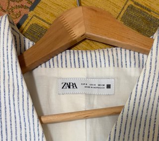 Chaleco Zara Rayas Azul y Blanco