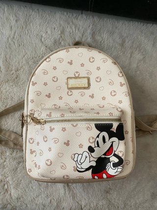 Mochila Disney Mickey Beige y Dorada