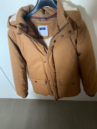 Parka infantil Okaidi marrón , talla 8 años