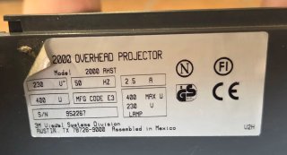 Proyector de Transparencias 3M portátil