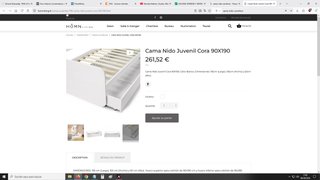 Cama nido 90x190 con transporte