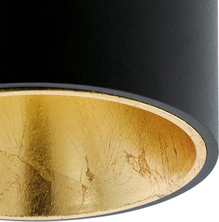 Lámpara Techo Eglo Polasso foco led oro negro