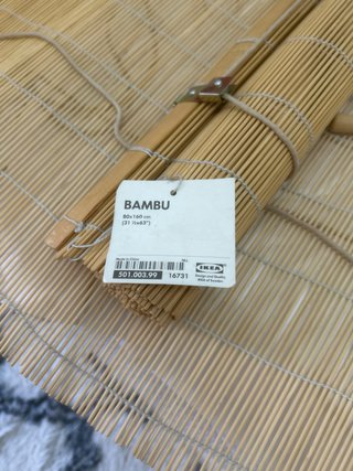 Estor de bambú enrollable 2 unidades