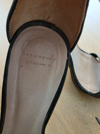 Sandalias de tacón Zara negras