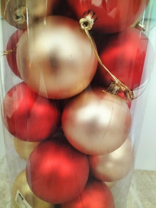 Bolas de Navidad Rojas y Doradas
