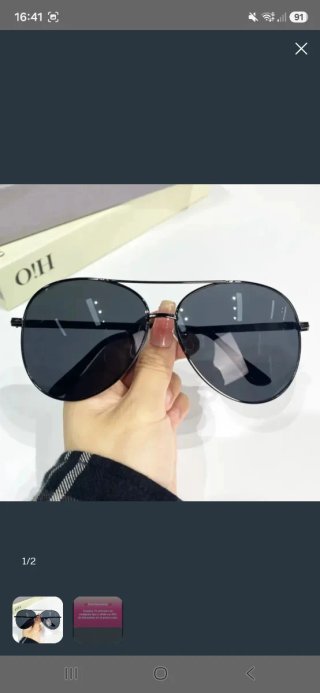 Gafas de sol aviador negras