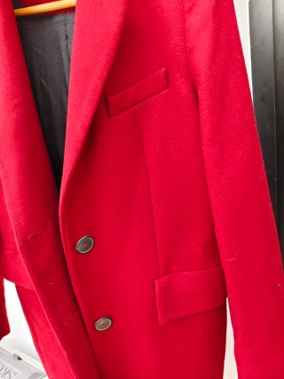Abrigo Rojo Zara Talla M