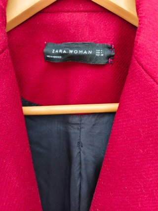 Abrigo Rojo Zara Talla M