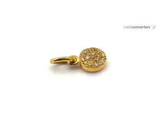 colgante oro 18k con piedra con diamante