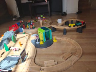 Tren de madera 150 piezas