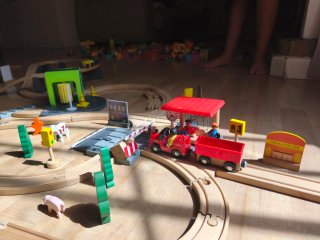 Tren de madera 150 piezas