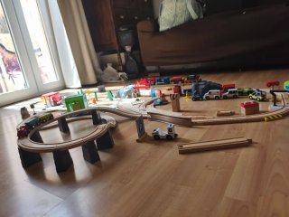 Tren de madera 150 piezas
