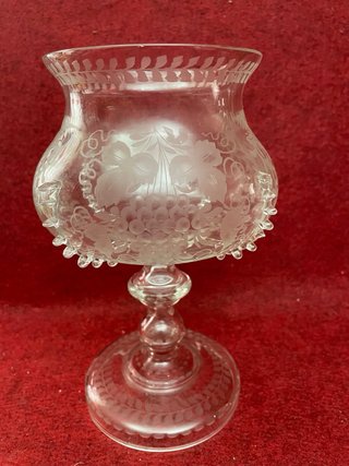 GRAN COPA ANTIGUA DE CRISTAL CATALAN