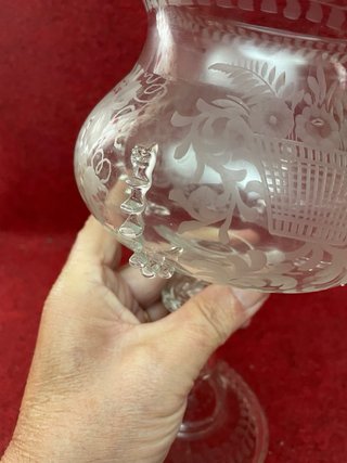 GRAN COPA ANTIGUA DE CRISTAL CATALAN