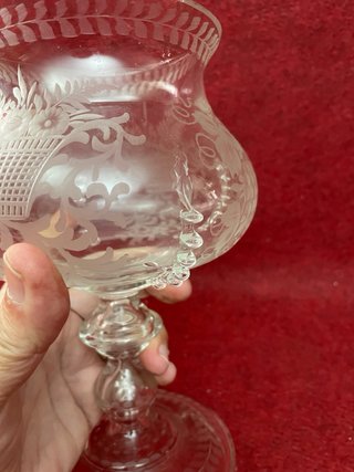 GRAN COPA ANTIGUA DE CRISTAL CATALAN