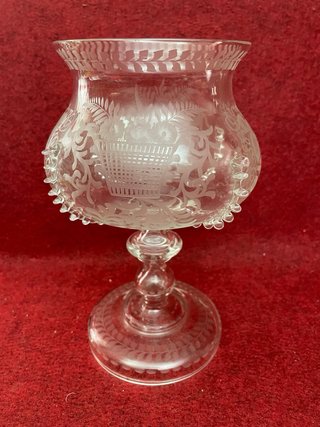 GRAN COPA ANTIGUA DE CRISTAL CATALAN