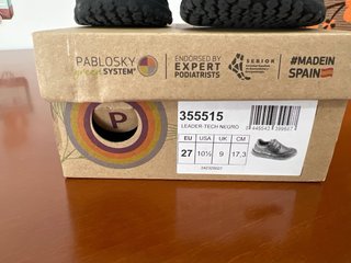 Zapatos Pablosky Negros Niña/o Talla 27