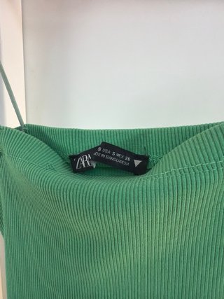 Vestido Zara verde tirantes