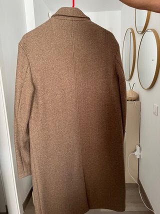Abrigo paño lana Zara Talla 38 Gris