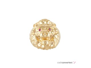 sello oro 18k con piedra con circonita