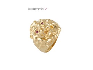 sello oro 18k con piedra con circonita