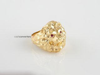 sello oro 18k con piedra con circonita