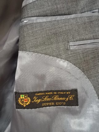 Giacca Loro Piana Uomo Grigia pura lana