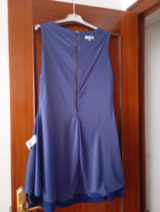 Vestido azul  añil sin mangas