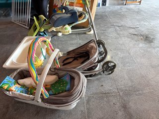Lote Accesorios Bebé: Bañera, Hamaca, Silla