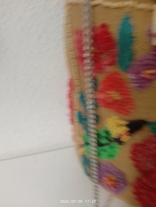 Bolso Zara Cesta Abalorios Flores Pájaros