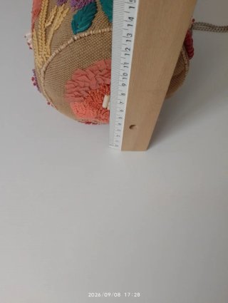 Bolso Zara Cesta Abalorios Flores Pájaros
