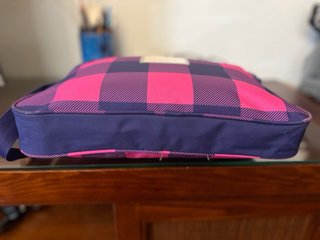Carpeta Portatodo Benetton Cuadros Rosa/Morado