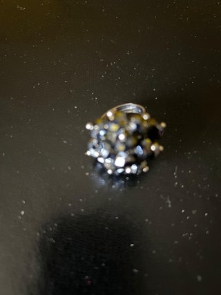 Anello bijoux nero e argento