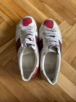 Zapatillas Gucci Blancas y Rojas