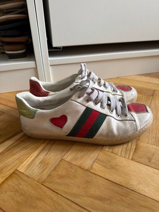 Zapatillas Gucci Blancas y Rojas