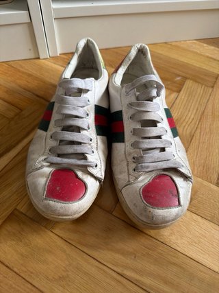 Zapatillas Gucci Blancas y Rojas