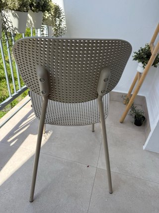 Sillas Acero Perforado Exterior/Interior Gris