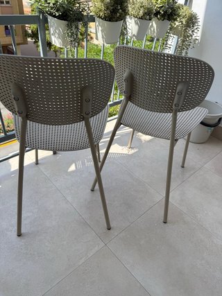 Sillas Acero Perforado Exterior/Interior Gris
