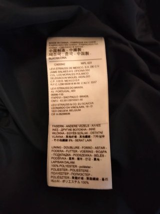 Beisbolera azul Levis Strauss