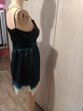 Vestito donna verde e bianco taglia XL