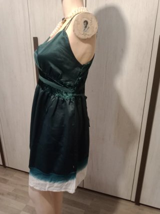 Vestito donna verde e bianco taglia XL
