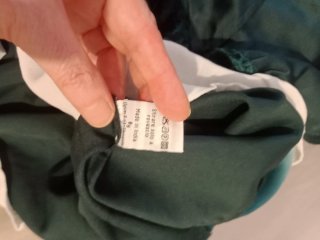 Vestito donna verde e bianco taglia XL