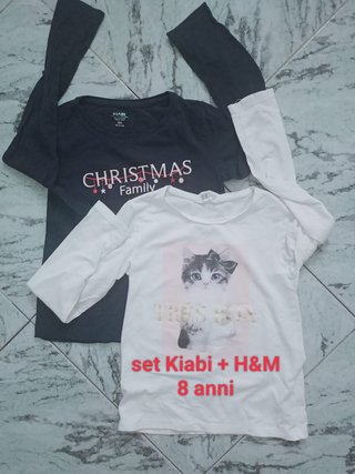 Set 2 magliette Kiabi + H&M 8 anni