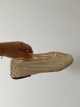 Bailarinas Beige Malla