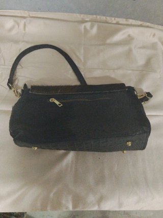 Bolso Piel Ante Vintage azul marino Multicolor