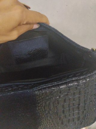 Bolso Piel Ante Vintage azul marino Multicolor