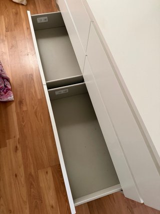 Cómoda blanca de 6 cajones