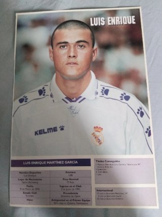 Póster Luis Enrique Real Madrid 34x23cm